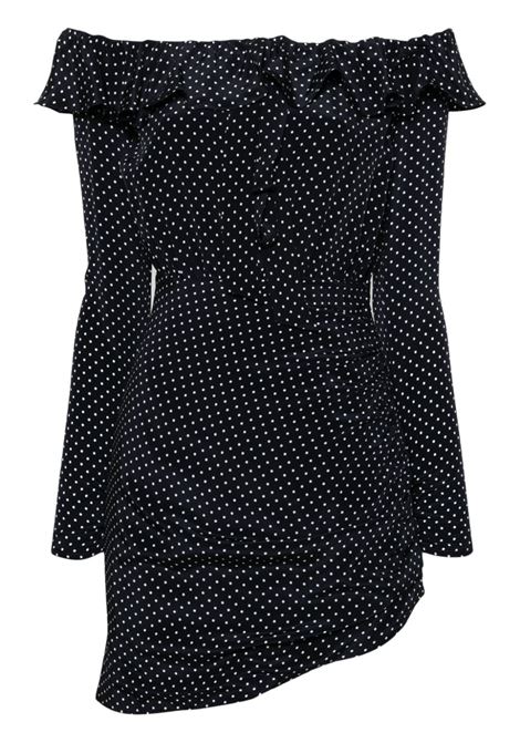 Abito mini a pois in blu navy  - donna ALESSANDRA RICH | FABX3609F42301994